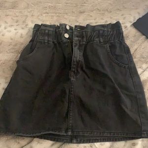 black denim jean skirt